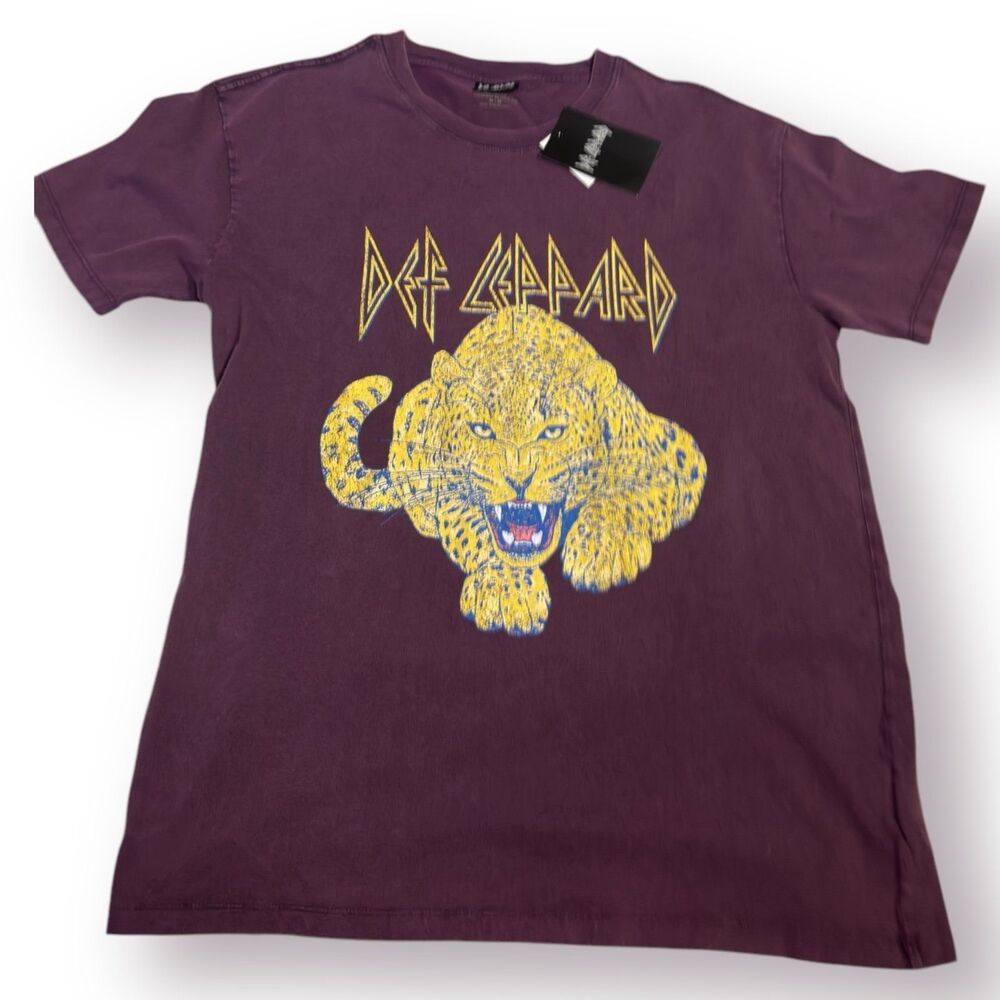 Cotton On Def Leppard Oversized Graphic Tee Size Medium Retro‎